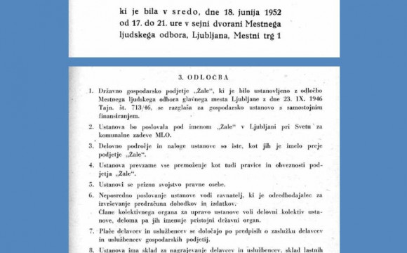 Zapisnik III. Mestnega ljudskega odbora glavnega mesta Ljubljane leta 1952