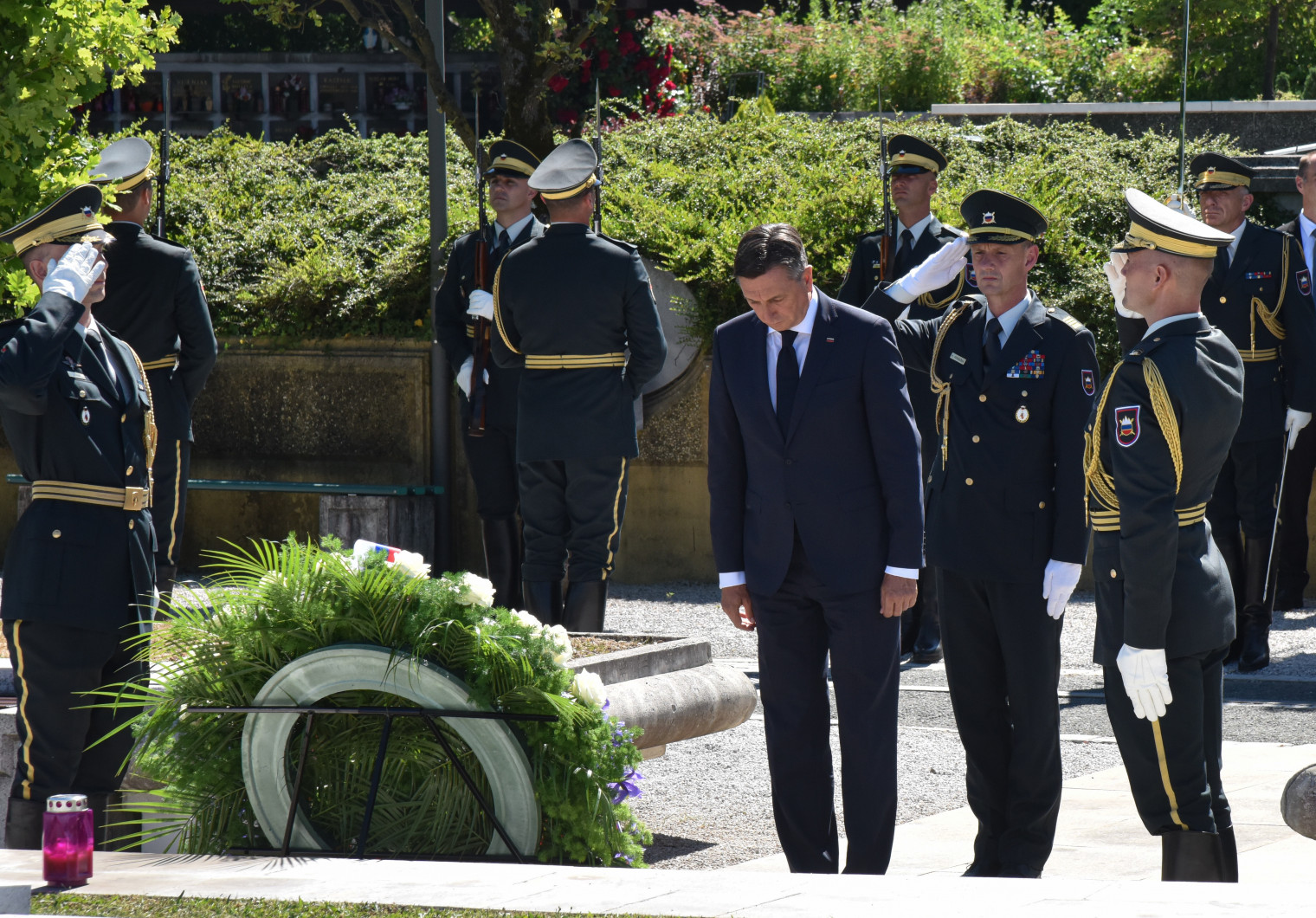 Polaganje venca ob dnevu državnosti 25.6.2021