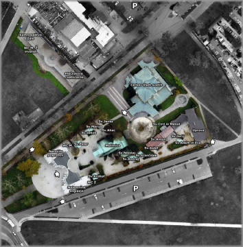 Pogled iz zraka na Plečnikove Žale – Vrt vseh svetih